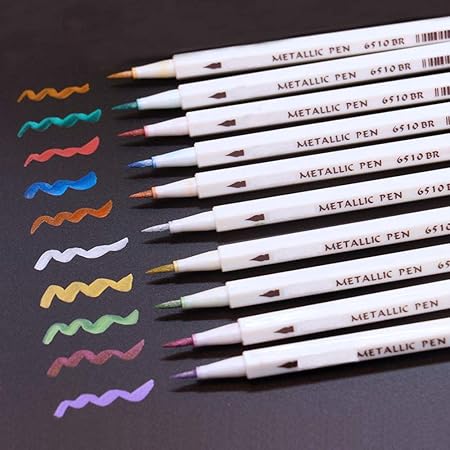 metallic pens for black paper