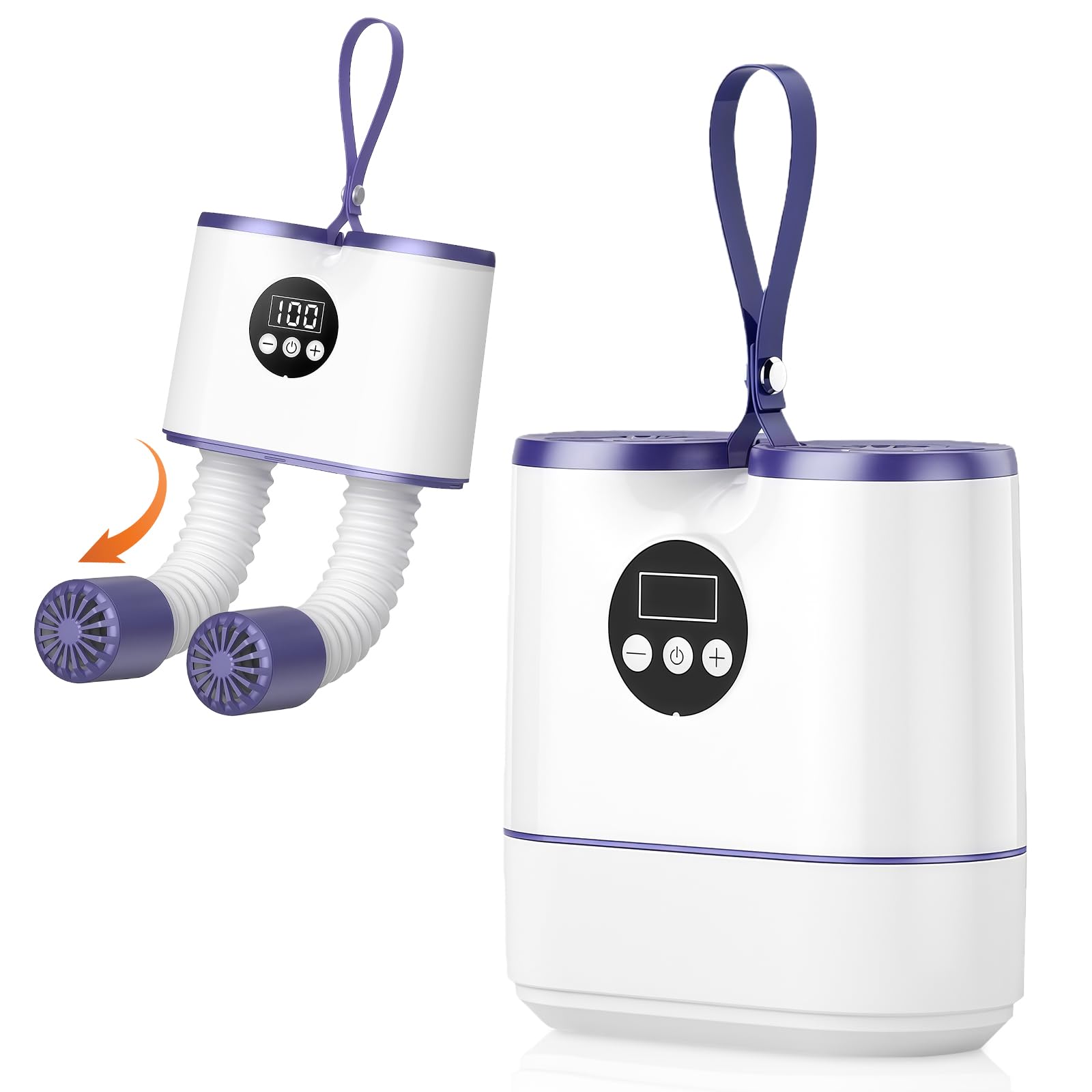 Flintronic Seche Chaussure Electrique, Seche Chaussure de Ski, Seches Bottes Chaussure de Ski, Pliable Réglable avec Minuterie, pour Sécher Bottes Gants Chapeaux