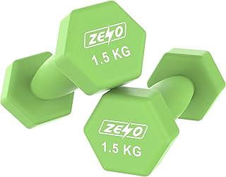 ZENO Dumbbells Set Of 2 | Dumbbells for Women | Hexagon Neoprene Weights | Hand Weights for Women | Anti-Slip & Sweat Resi…