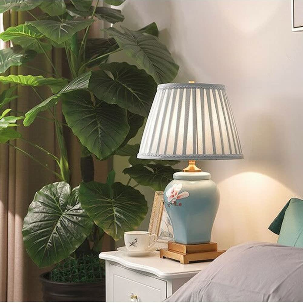 Lampa stołowa Lampy stołowe Lampka stołowa Lampka nocna Chińskie ceramiczne lampy stołowe Ręcznie malowana lampa stołowa Orchidea Vintage Lampka nocna Lampka nocna do sypialni Lampka nocna w domu La