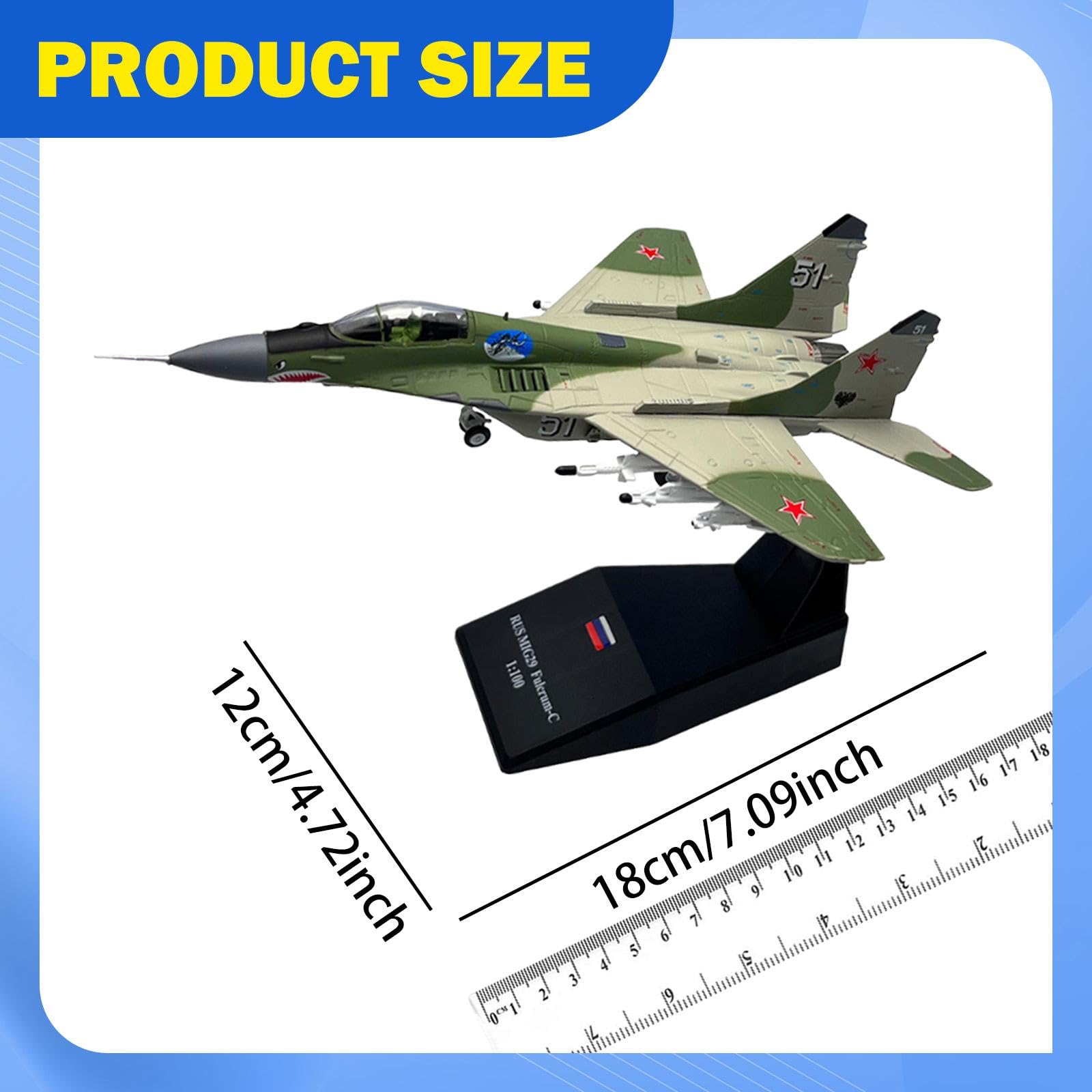 F Fityle Modelo de Avión Diecast Maqueta Militar a Escala Avión de Coleccionable Réplica de Escritorio en Aleación Metálica Acabado Detallado
