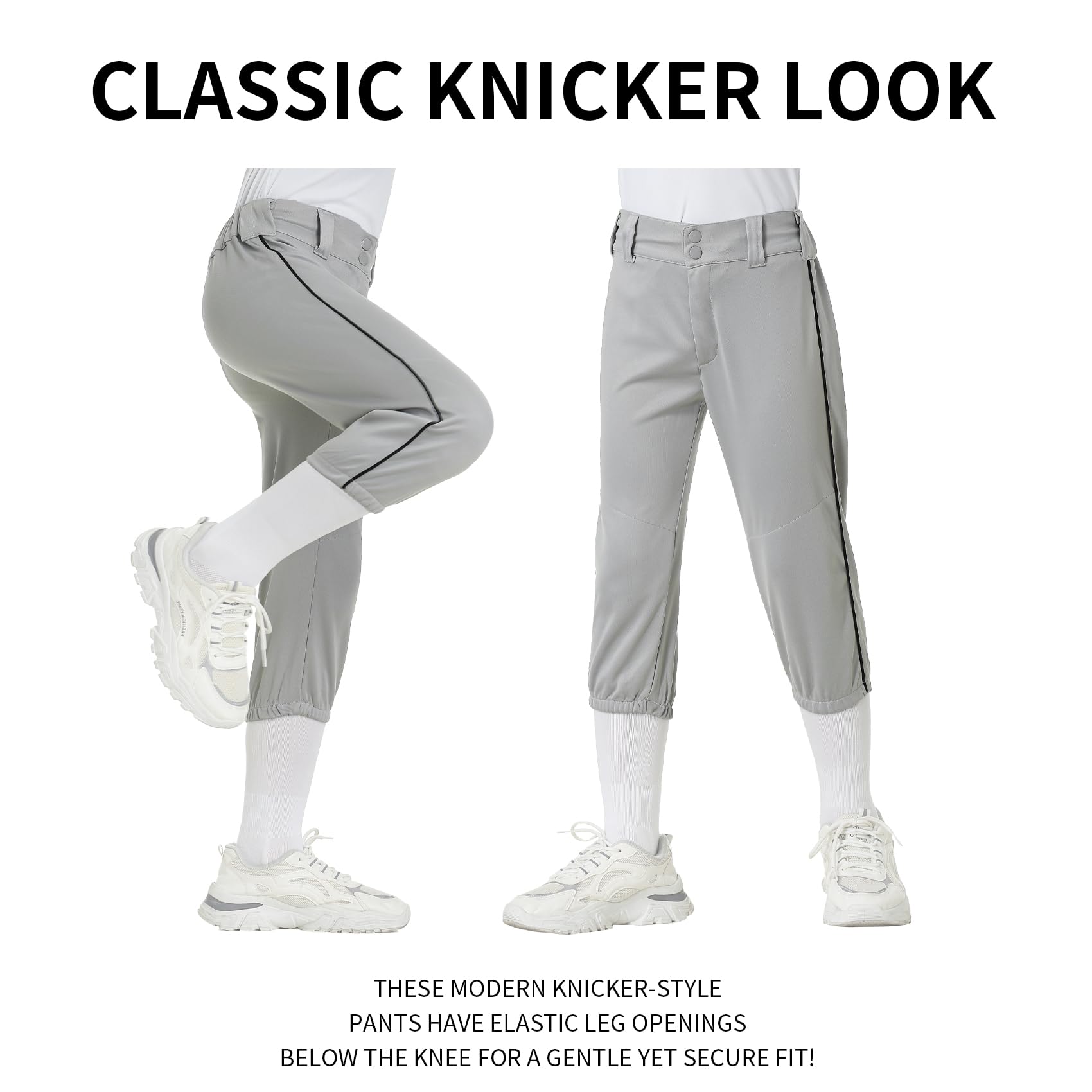 QBK 2T/3T/4T/5T/6T/7T Kleinkind-Baseballhose mit seitlicher Paspelierung/Zopf