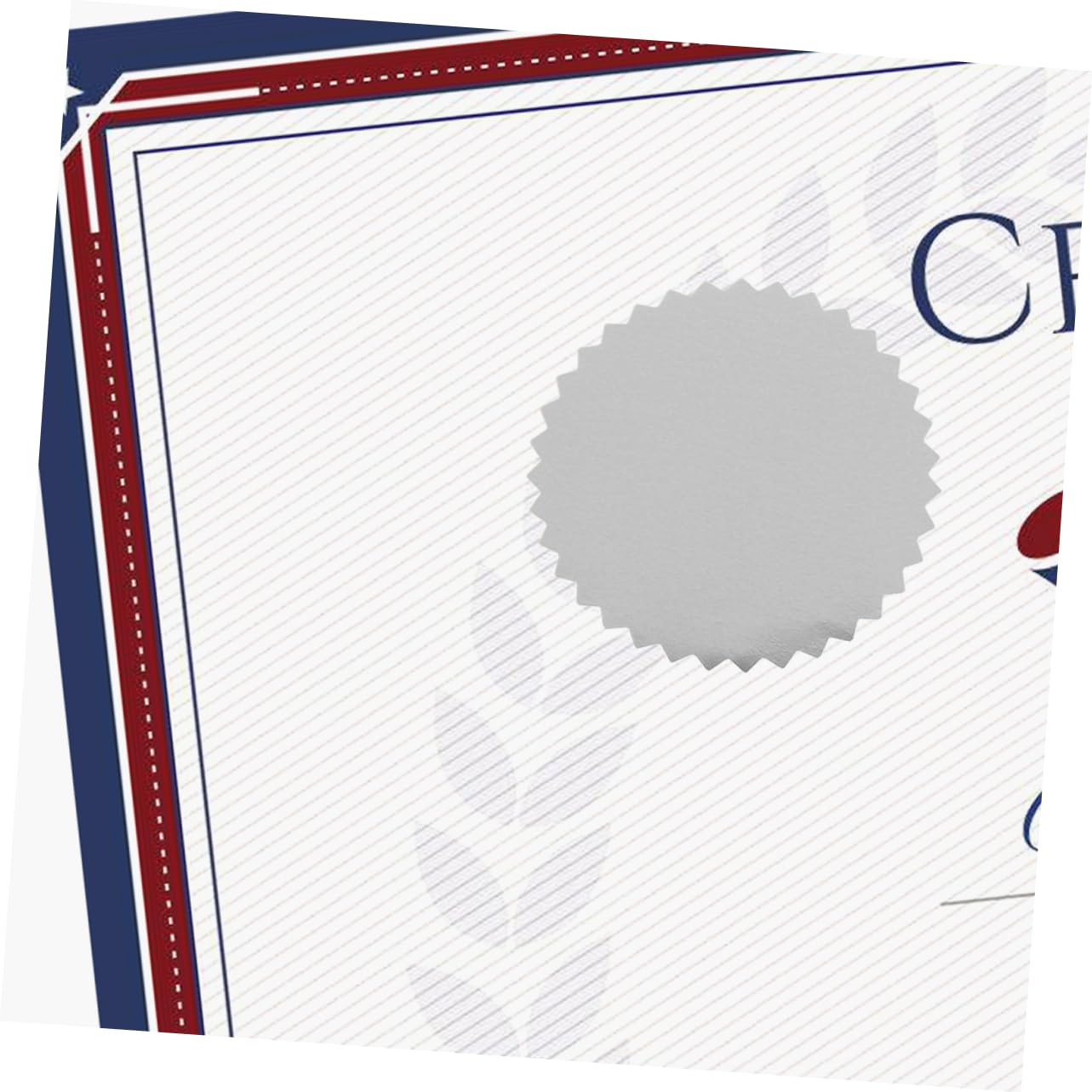 STOBOK 3 Juegos Etiqueta Engomada De La Plantilla Embalaje Pegatinas Medallas De Diploma Pegatinas Etiquetas De Impresión En Etiquetas De Estampado En Silver 2 Rollos * 3