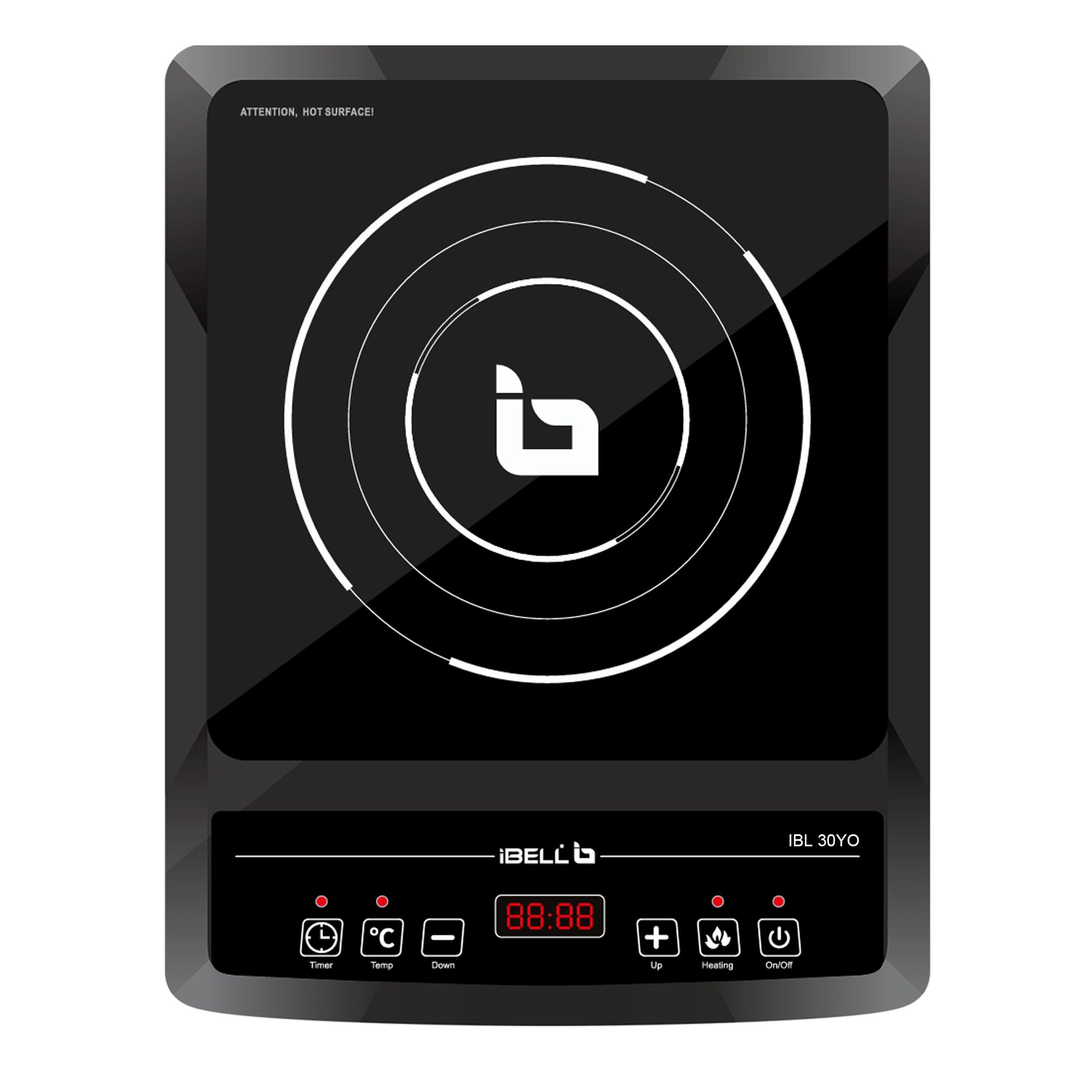 iBELL 30YO Induction Cooktop, 2000W, 2 Yr Warranty, BIS Certified, Crystal Glass Top, Auto Shut Off, Overheat Protection (Black)-picture-28