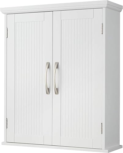 Teamson Home Dawson - Mueble de pared de madera extraíble contemporáneo, color gris