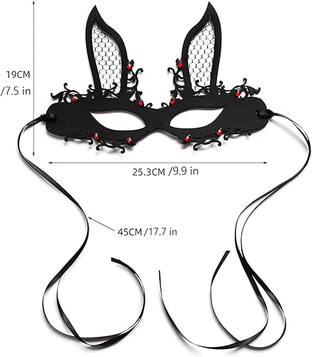 Miniatura 4 de CanB Máscara de Halloween para mascarada, disfraz de cosplay, máscara de araña Mardi Gras, máscara facial negra para mujeres y niñas