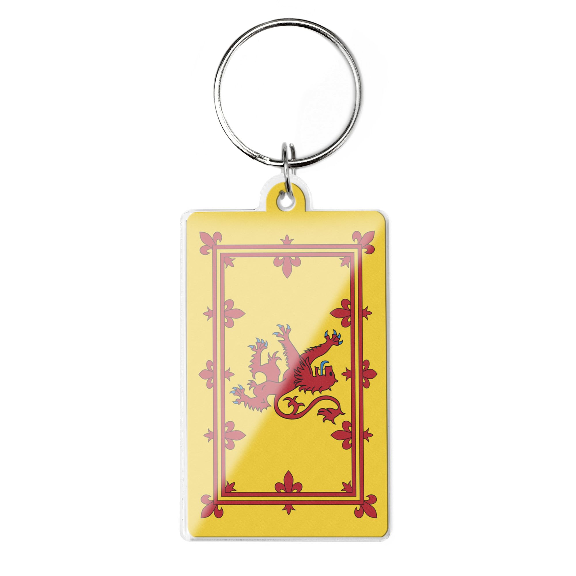 A1 Graphics Ltd Unisex Clear Scotland Flag Keyring – Acrylic Scottish Keychain, St Andrew’s Cross Design (Rectangular)