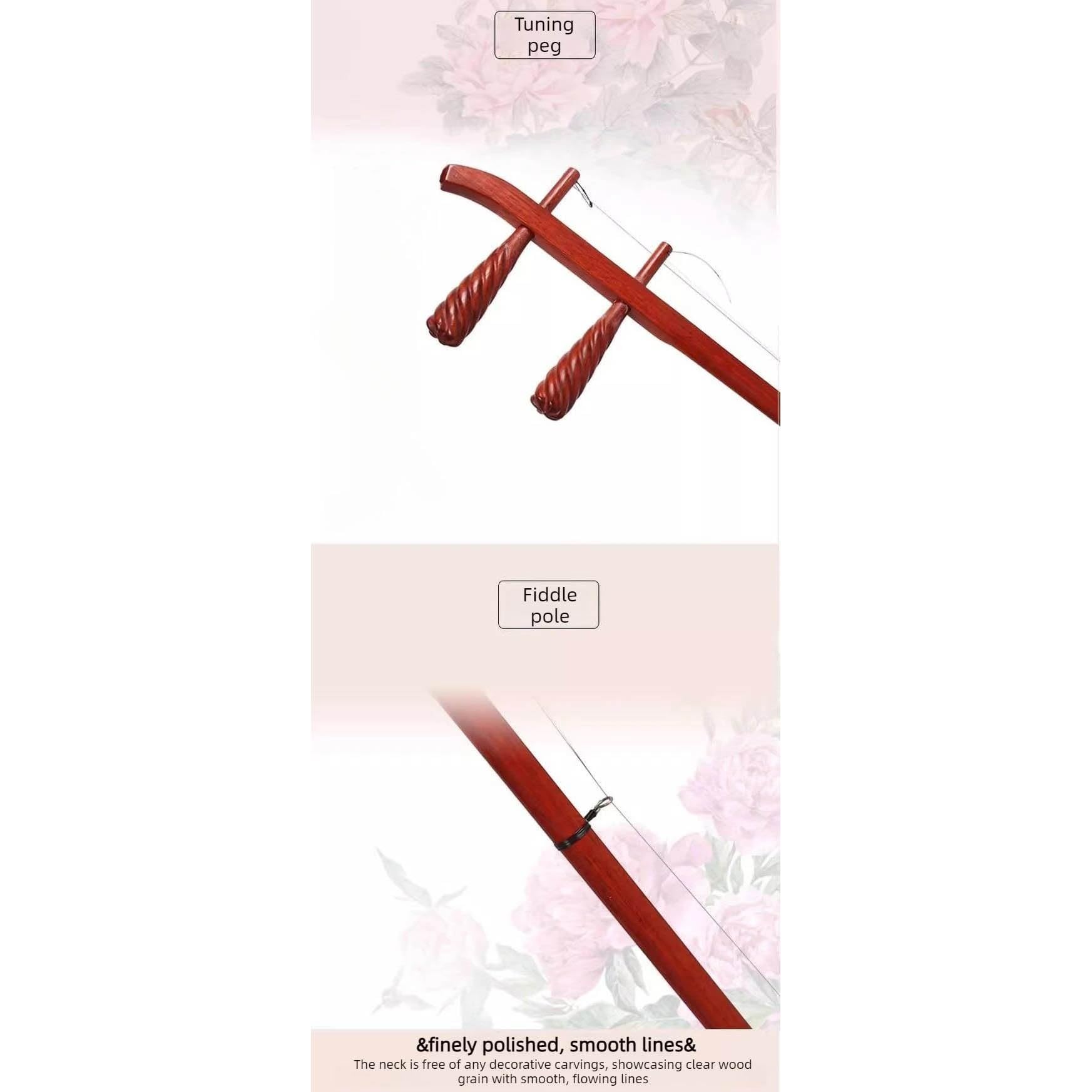 Dorosłych Erhu Fioletowe Drzewo Sandałowe Jinghu 2 Struny Erhu
