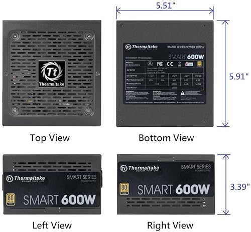 Miniatura 6 de Thermaltake Toughpower GX2 80+ Gold 600W SLICrossfire Ready Fuente de alimentación continua ATX 12V V2.4EPS V2.92 Fuente de alimentación no modular