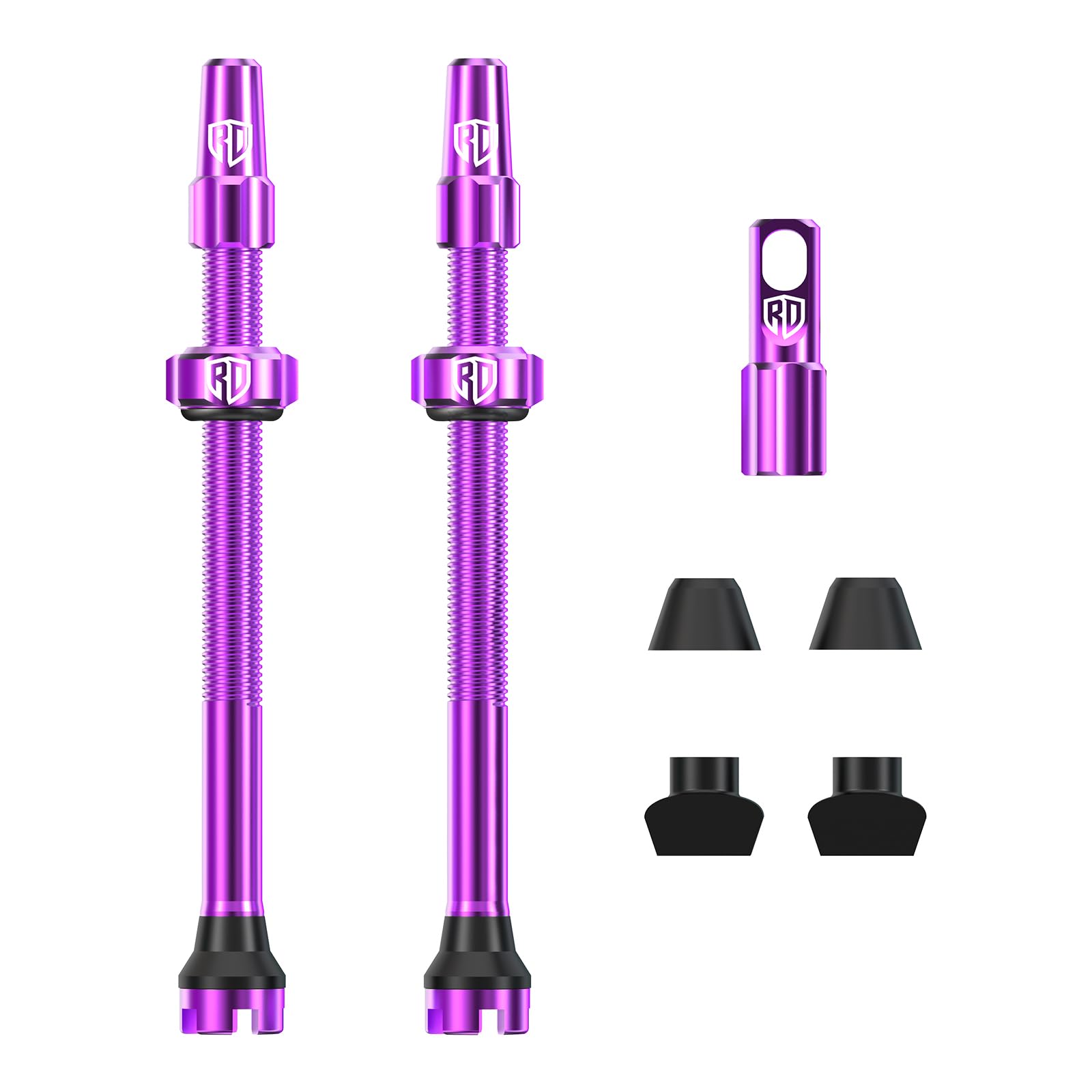 RACEDUEL Tubeless Valve Stems Presta Valves Stem Aluminum 44MM/60MM/80MM