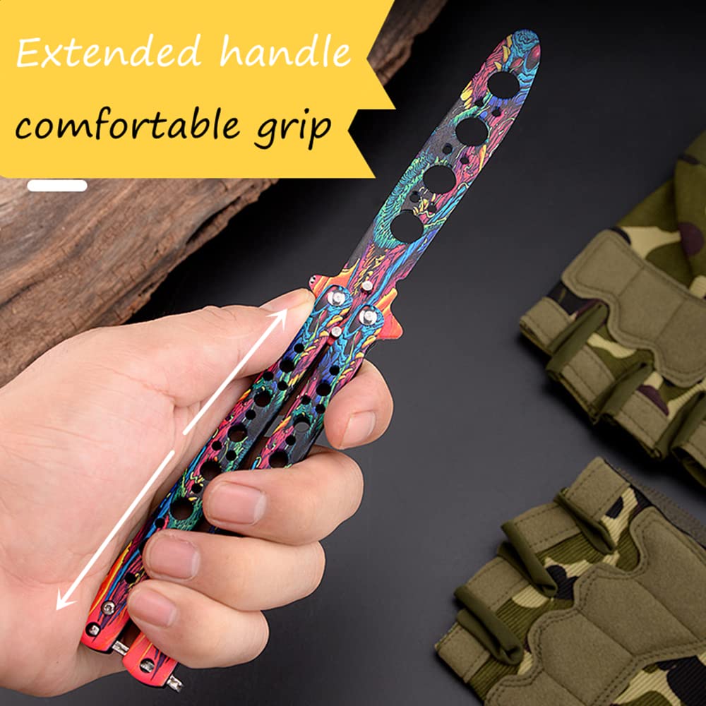 Cuchillo De Mariposa De Entrenamiento Hoja De Metal Roma Segura