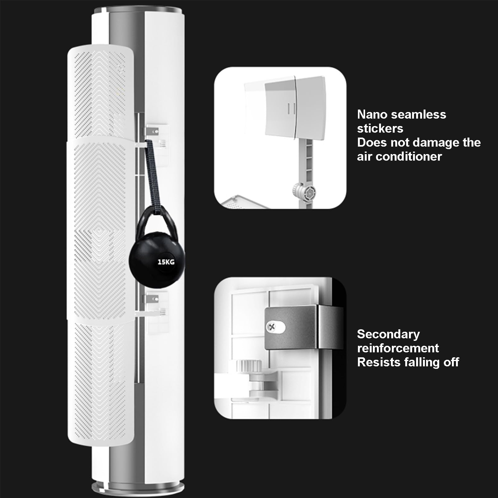 Deflettore Condizionatore, Deflettori Condizionatore Verticali Cilindriche, Protezione Antivento Freddo Diretto per Camera da Letto, Deviatore Aria Condizionatore