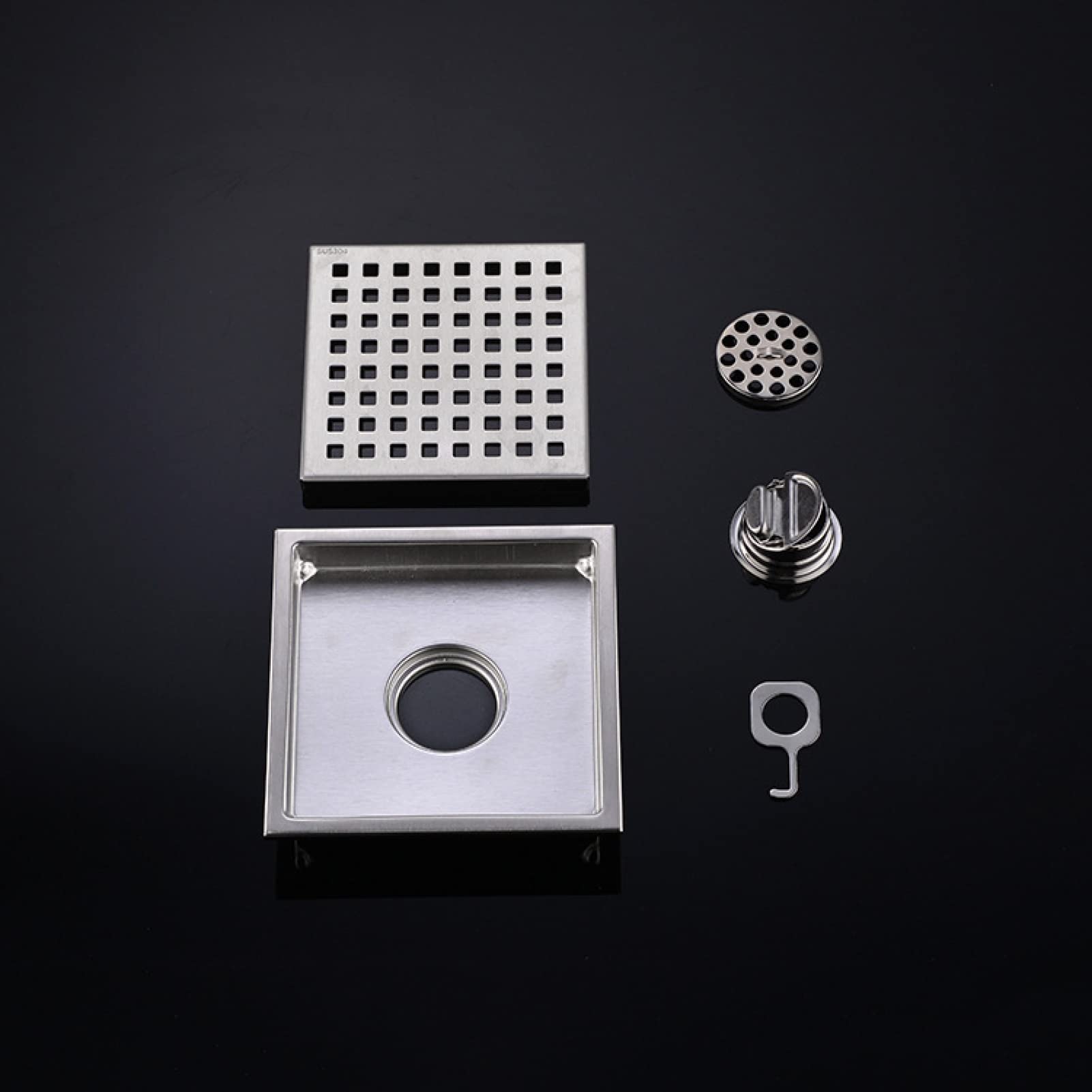 Desagüe De Ducha, Desagüe De Suelo, Desagüe De Ducha Cuadrado, Lavabo De Ducha, Accesorio De Baño, Acero Inoxidable 304, Desagüe De Suelo De Ducha - E - 15 Cm X 15 Cm,E15cm*15cm