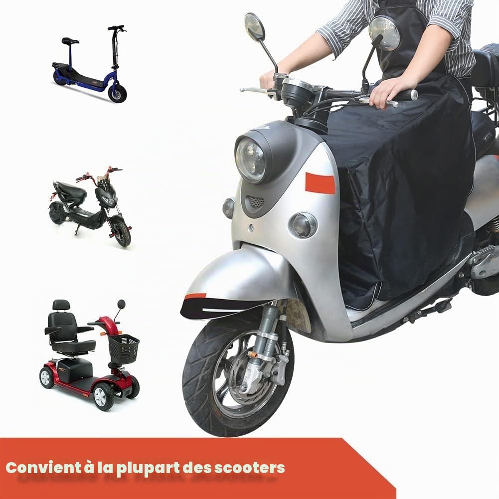 Cokomono Tablier Scooter Universel, Protection Tablier Couvre Jambe Scooter Imperméable et Coupe-Vent avec Bandes Réfléchissantes, Jambes Couverture d'hiver Chaude pour Scooter
