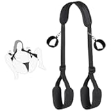 Sex Bondage BDSM Kit, Bed Restraints Set with Handcuffs Neck to Thigh/Ankle, Adjustable Leg Straps&Handcuffs for SM Adult Couples Game Play, Sex Toy for Women Beginner Leg Straps Tie Set Rope