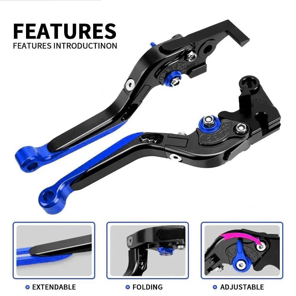 Leviers D’embrayage Frein Moto Pour R1250GS R1200GS Adventure 2013-2023 Pour R NINE T Pliables Ajustables Extensibles(N)