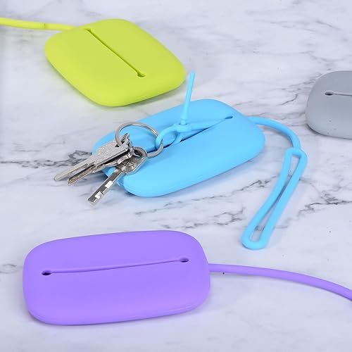 Miniatura 6 de PATIKIL Bolsa de almacenamiento de silicona, mini bolsa organizadora de llaves con cordón para llaves, auriculares, tarjeta de cable de datos