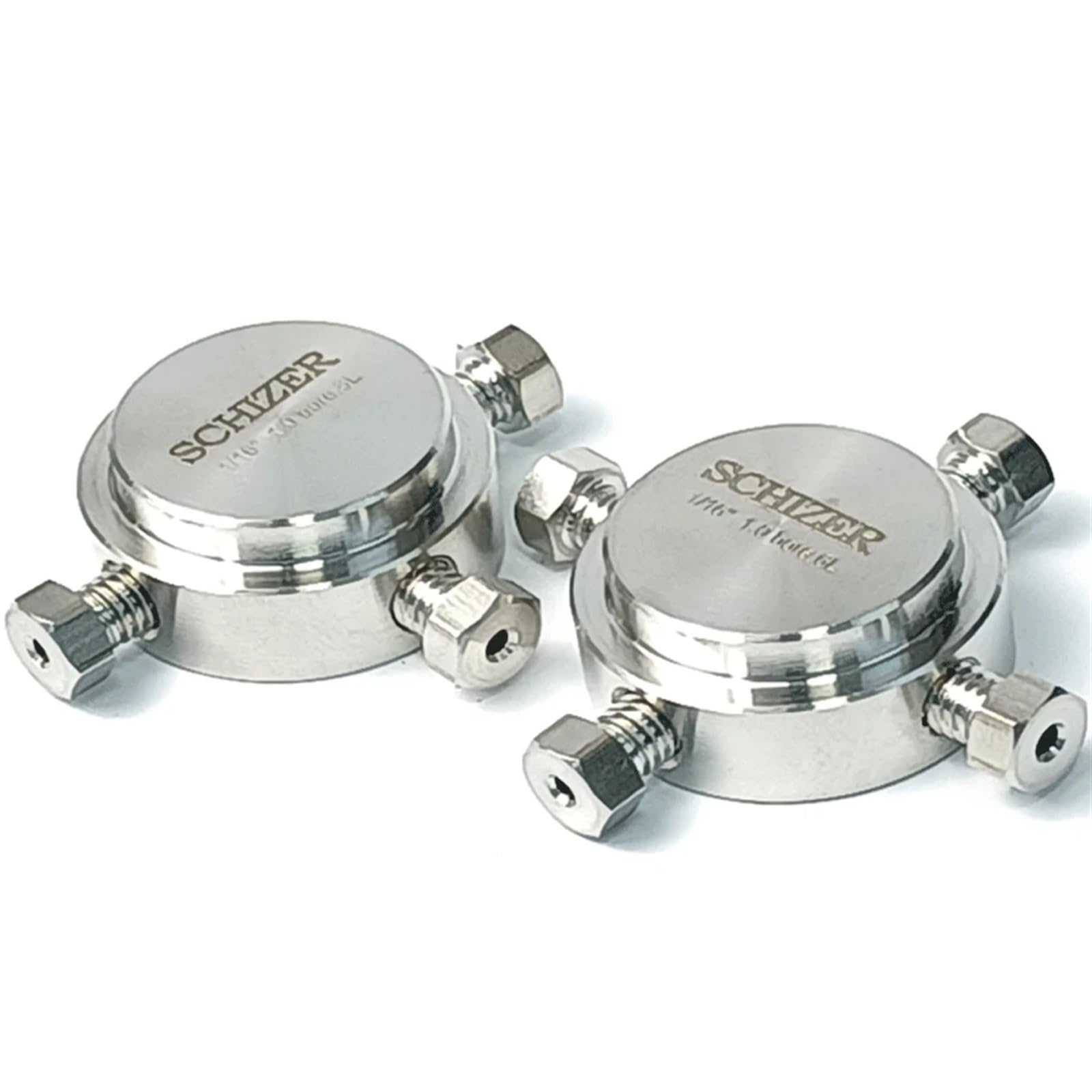 1/16" Rohrverschraubung 3/4/5/7 Anschlüsse Splitter Runder Blockanschluss SUS316L Edelstahl for chromatographische Instrumente HPLC(Color:5 Ports)