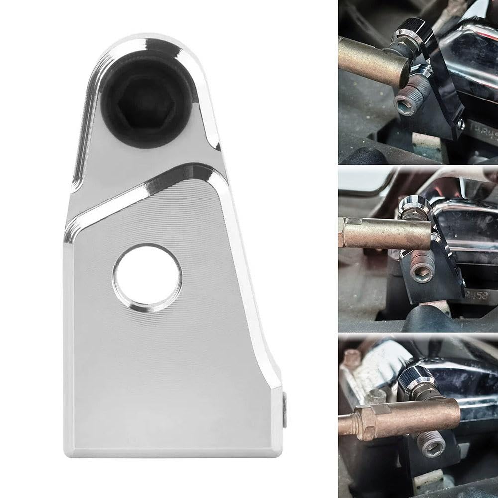 EZ Shift Neutral Gear Assist Kit Compatible with Harley Davidson Touring Dyna Softail Twin Cam, Silvery Aluminum Shift Lever Bracket, Easy Shift for Harley 1776-2026, Effortless Neutral Finder — view 5
