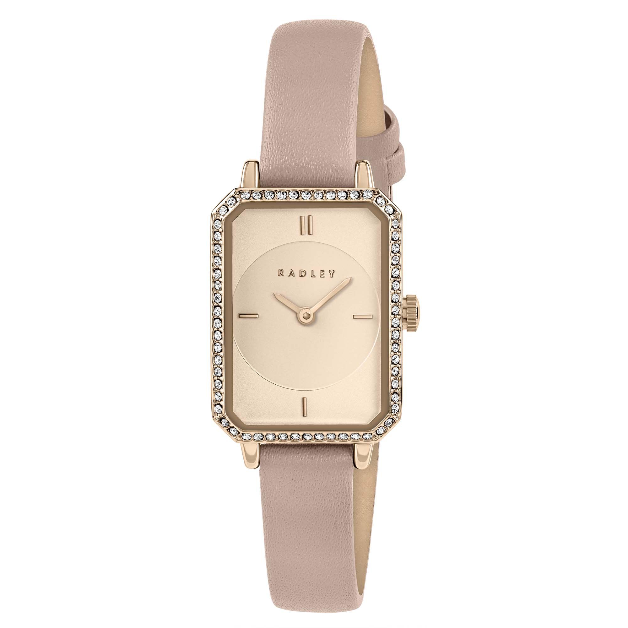 Orologio Radley London 26mm Con Cinturino In Vera Pelle Color Crema E Cassa Placcata Oro Rosa - Quadrante Madreperla, Regalo In Scatola Originale, Garanzia 2 Anni - 3