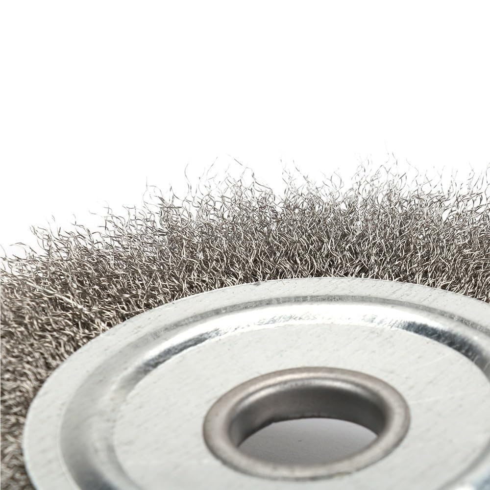 Koło polerskie ze szczotką drucianą ze stali nierdzewnej do szlifierki stołowej w wielu rozmiarach(200*32mm)