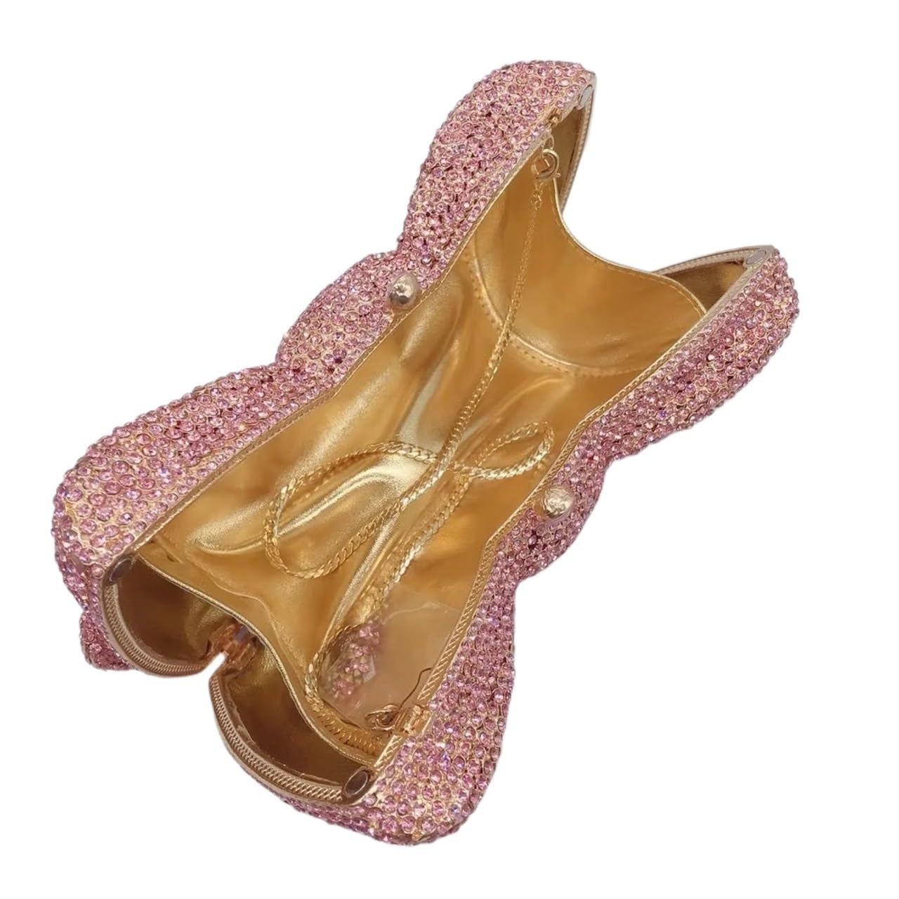 Bolso de Mano Mujer Bolso de mano noche cristal for mujer, con forma lazo, diamantes imitación, for fiesta, boda, graduación, nupcial, bolsos