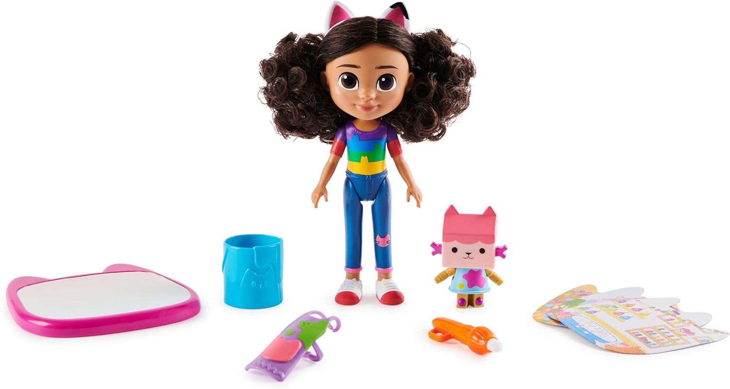 Gabby’s Dollhouse, Gabby Deluxe Craft Dolls and Accessories with Water Pad and Water Brush Pen, Kids Toys for Girls and Boys Ages 3 and up