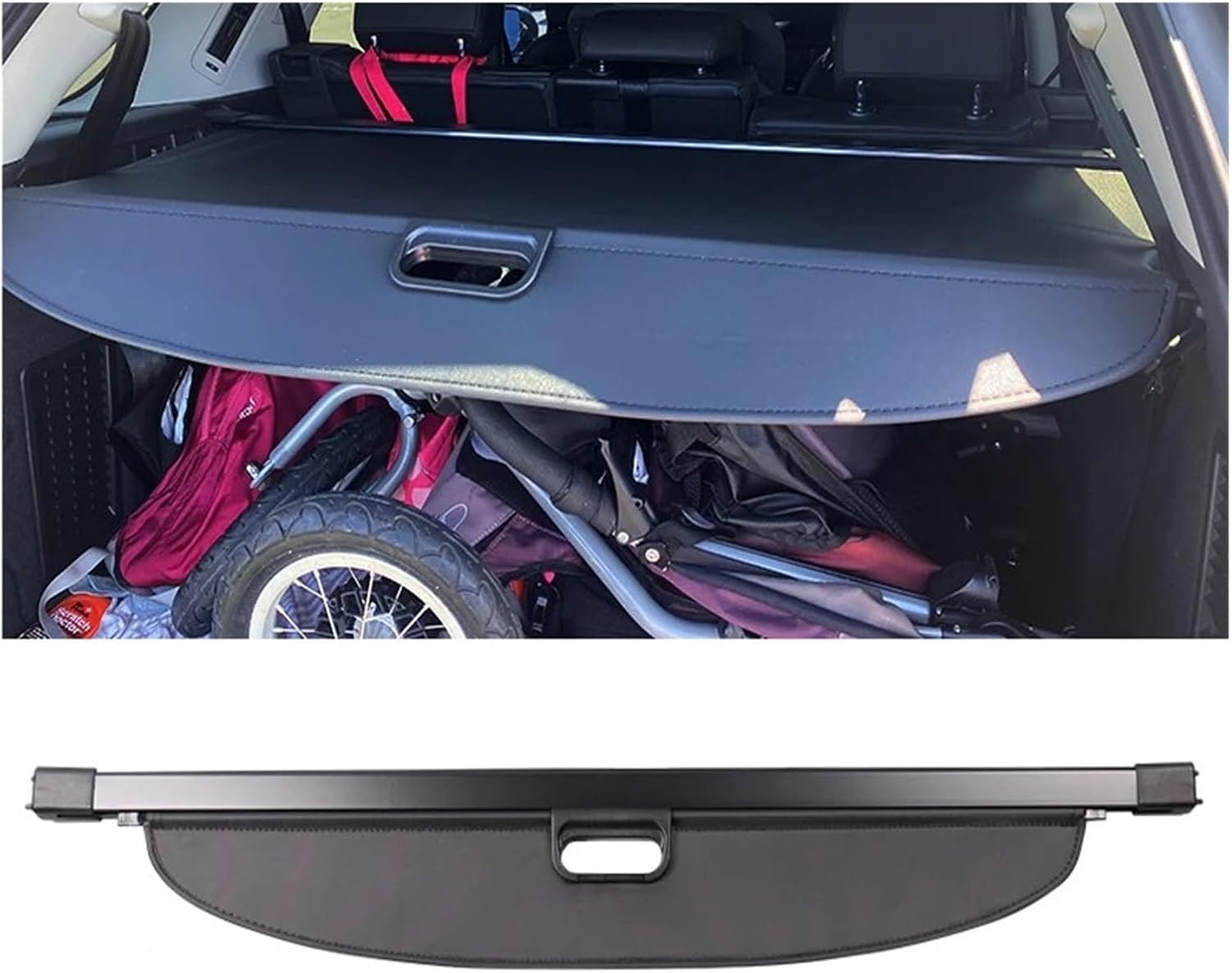Compatible with Rear Cargo Cover Compatible with Land Rover Discovery Sport Retractable Boot Security Privacy Cargo Cover Car Accessories 2015-2019(Round)