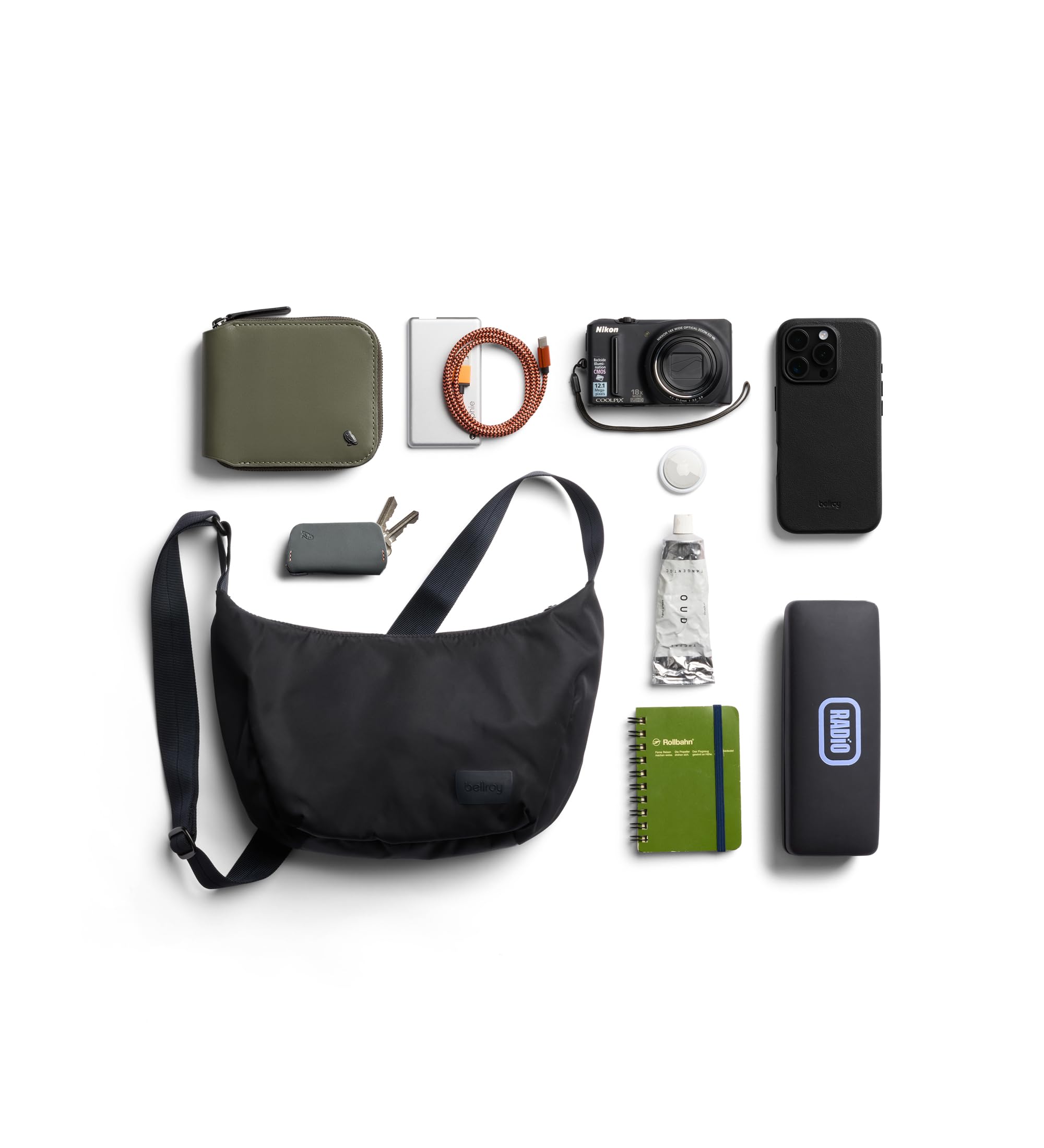 Bellroy Laneway Crescent Bag 2,5L, Mini borsa a tracolla - Ink