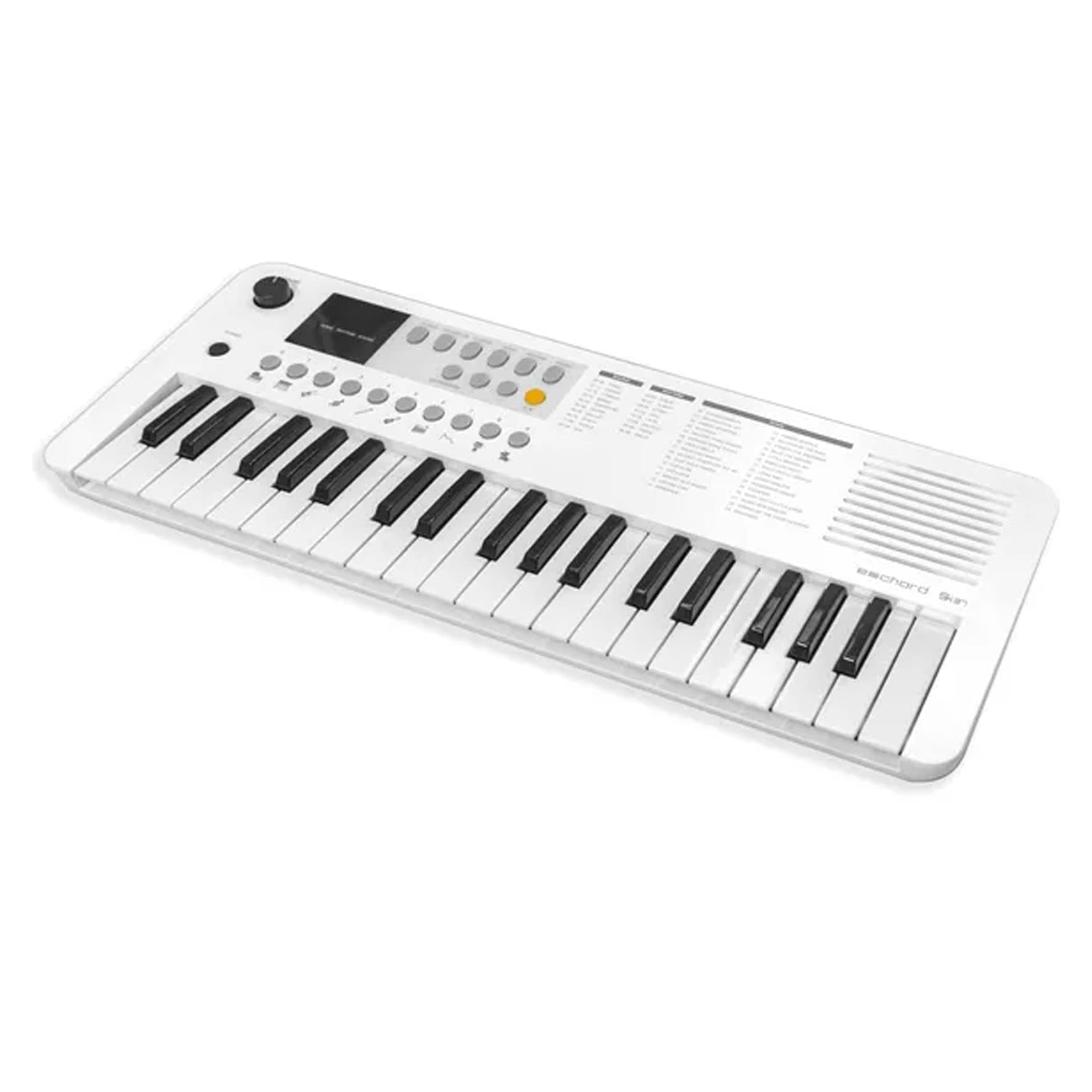 FBT E-Chord SK37 - Mini Tastiera Digitale da 37 Tasti e 32 Voci 100 Suoni, USB e MIDI, Bianco