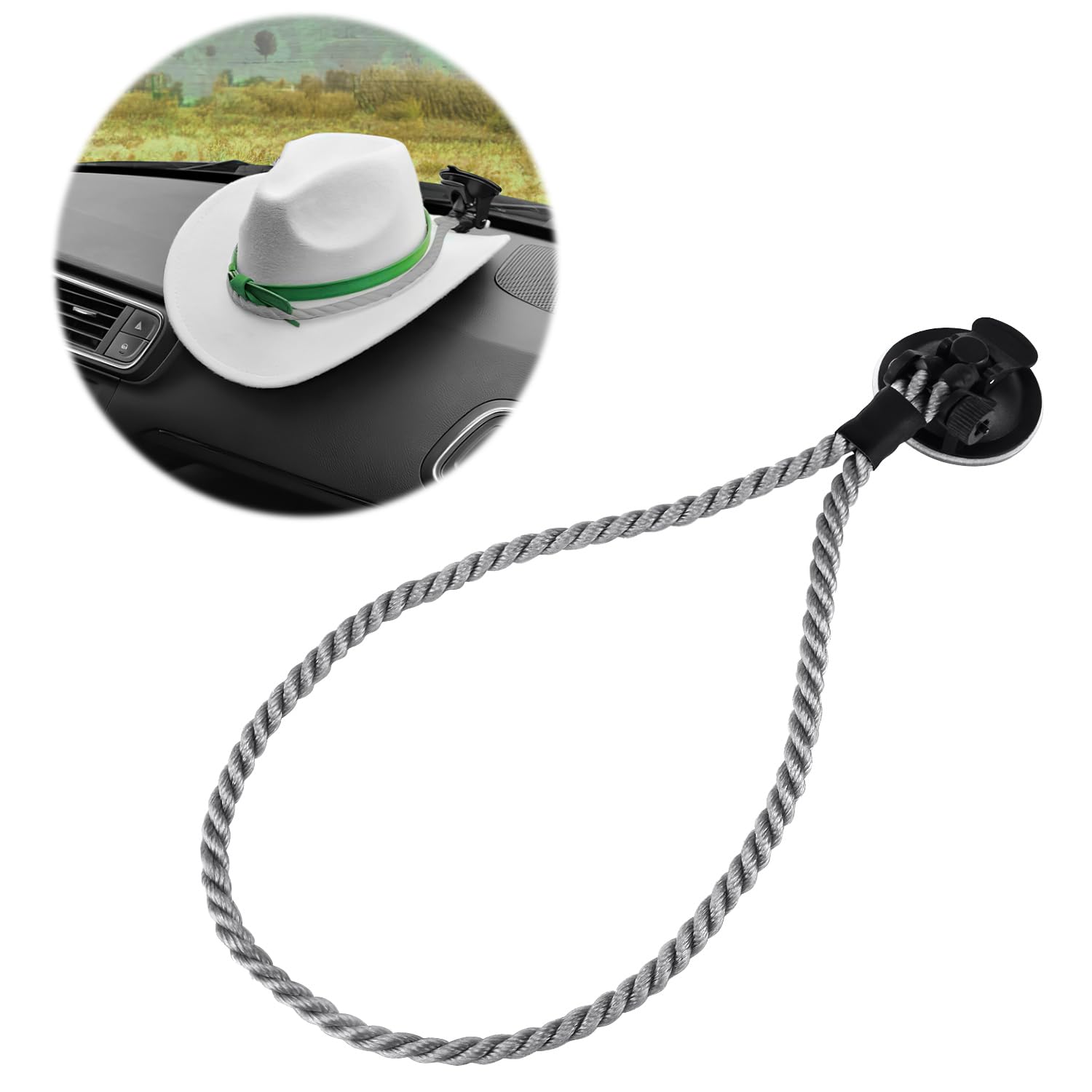 Hat Mounts,Cowboy Hat Mounts for Vehicle, Cowboy Hat Holder Rack for Truck SUV Car-Keep Hat Shape,Hat Holder for Truck Seat Car Accessories - Keeps Your Hat Securely On The Dash (Gray)