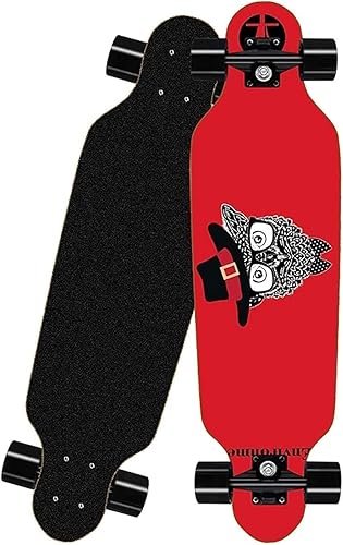 KouRy Patinetas completas de madera de arce de 8 capas de 31 x 9.3 pulgadas, patineta cóncava de doble patada para adultos, principiantes,