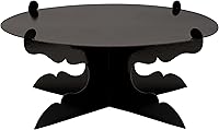 ROSYJUNE 12 Inch Black One-Tier Cardboard Cake Stand - Sturdy Cupcake Tower for Birthday, Wedding, Party Desserts