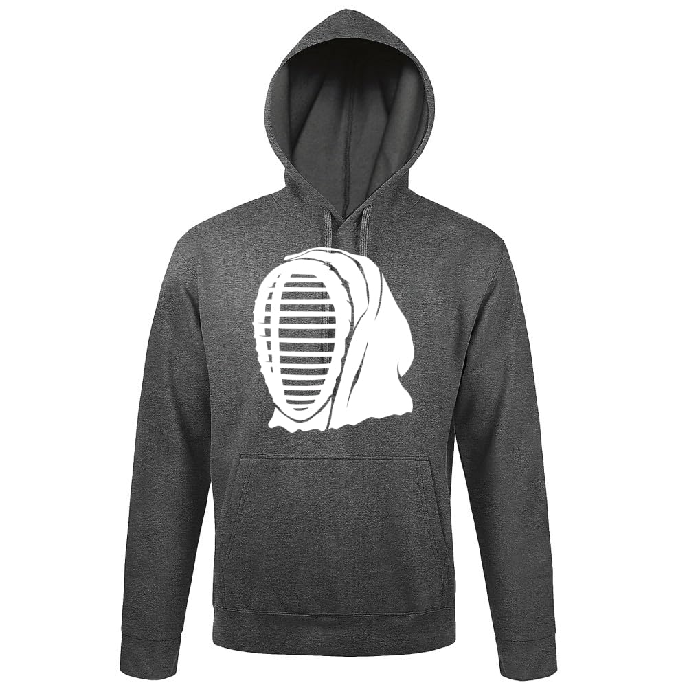 Kendo - Sudadera con capucha para hombre, Heather Dark Grey, M