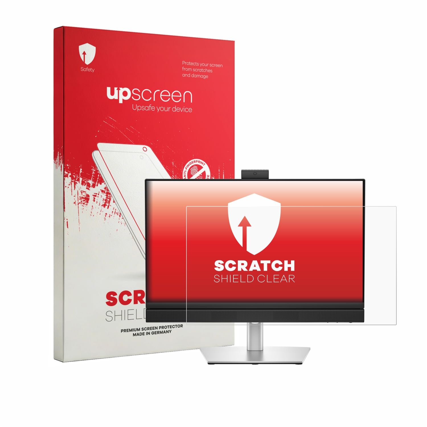 upscreen Pellicola Protettiva per Dell Pro 24-All-in-One Plus QB24250 | , Chiara Protezione Schermo Made in Germany, Anti-Graffio Trasparente Mounting Kit