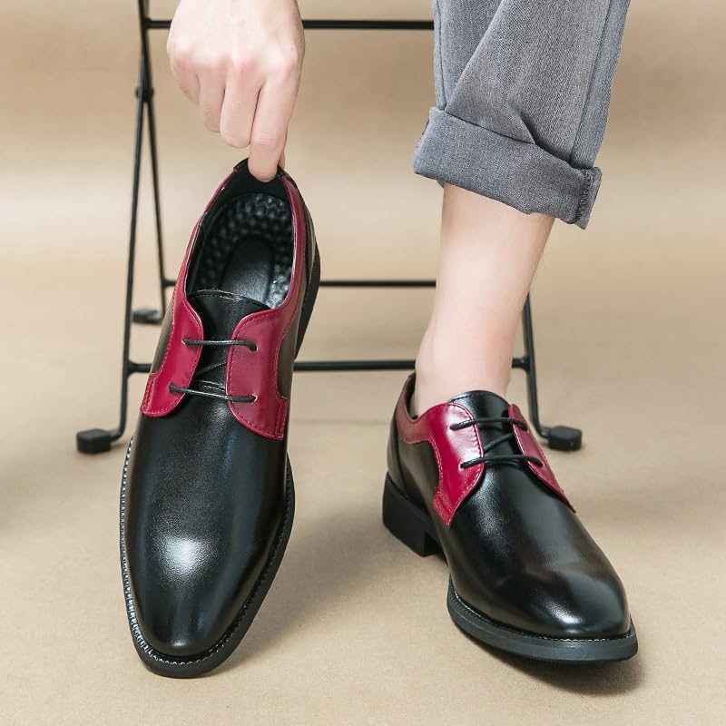 Men's Breathable Casual Oxford Lace-Up Dress Shoes Comfortable Retro Derby Fashion Business Formal2