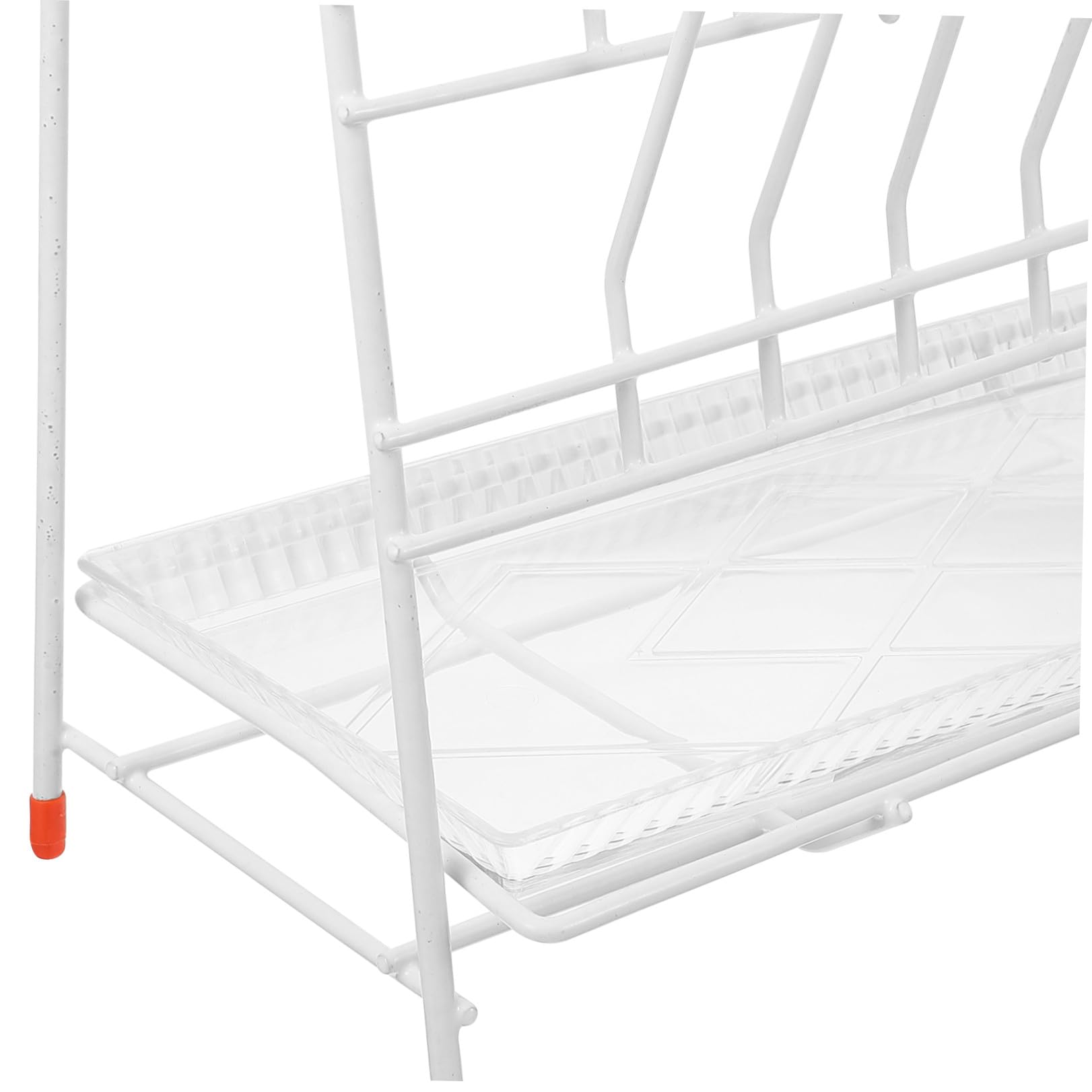 Rastrelliera di Essiccazione Design a 32 Supporti per Laboratorio in Ferro Bianco 32 Posti Alta Stabilità e Durata per Asciugatura di Provette e Contenitori da Laboratorio