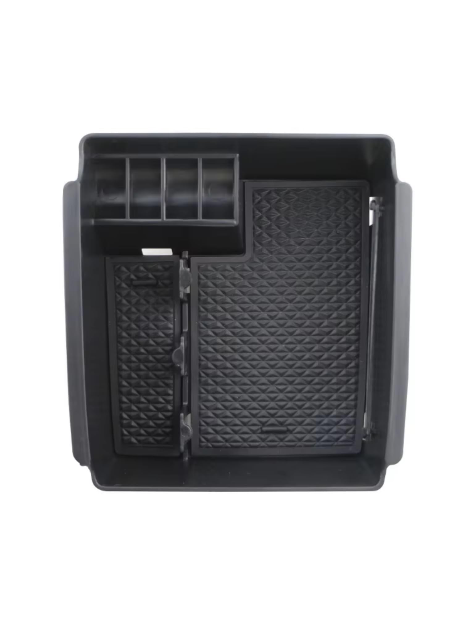 CAQRBCX Car Armrest Divider Tray Compatible With VW For Passat For B8 2016-2018 1 Pcs Center Console Organizer Tray ABS Storage Box Snap-On Design Console Layer Box