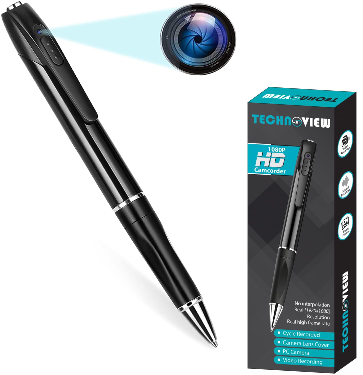 TECHNOVIEW Spy Pen Camera Wired Full HD 1080p Body Pocket Portable Video and Audio Recording Pen Camera Support 16/32GB Sd Card (not Included) (Non WiFi Camera) (Pen Camera)-picture-13