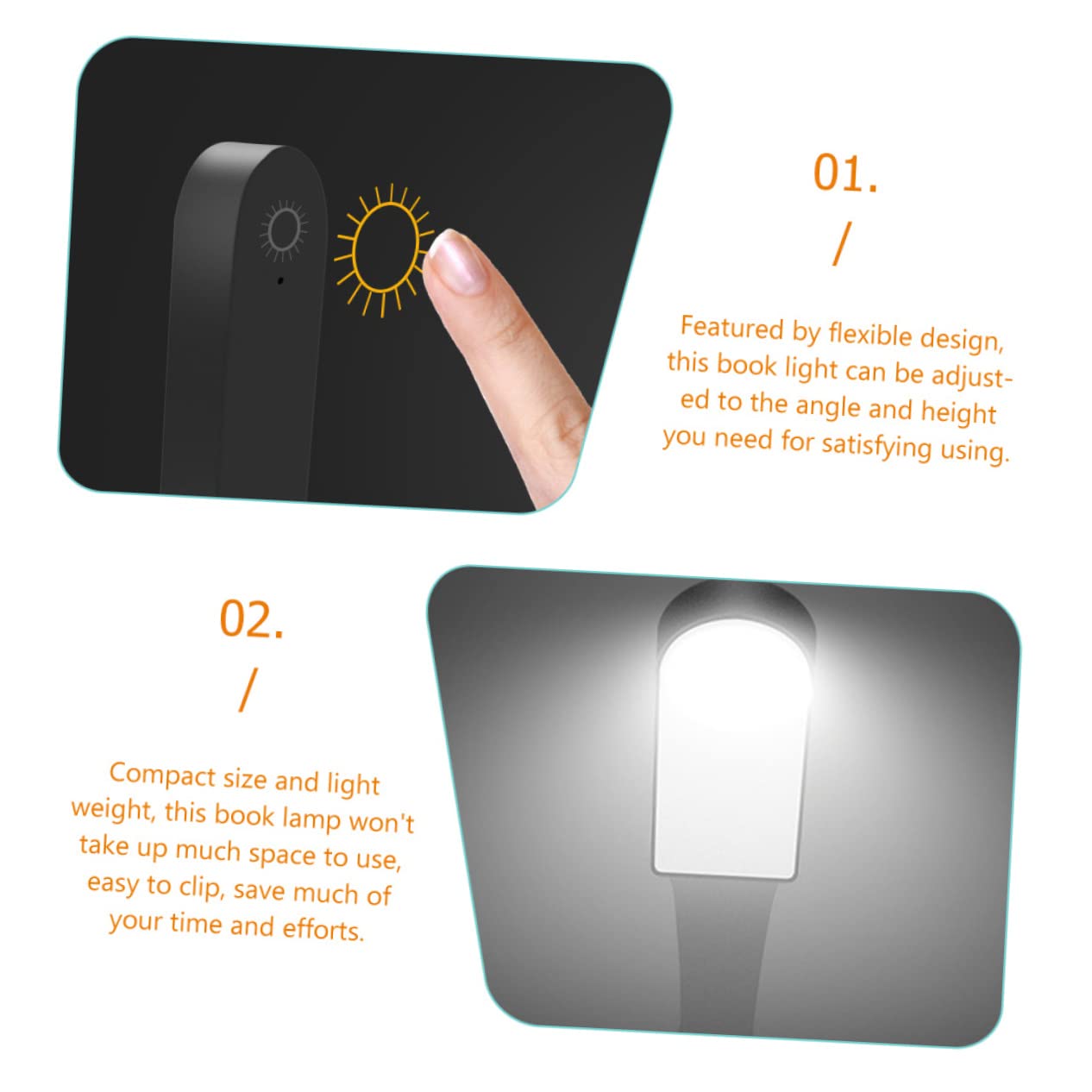 balacoo Led Reading Light for Boys and Girls Bedside Clip-on Eye Care Rechargeable Portable