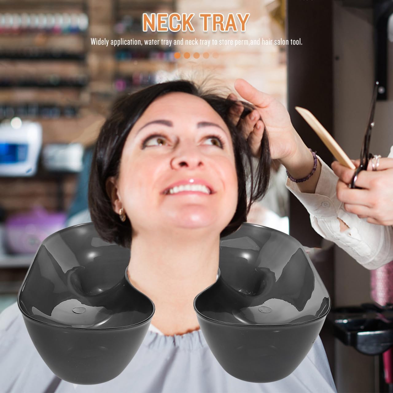 FRCOLOR Hair Washing Neck Tray 14.37X13.38X3.54In Reusable Hair Dyeing Shoulder Support for Salon Styling Perm Treatment and Care