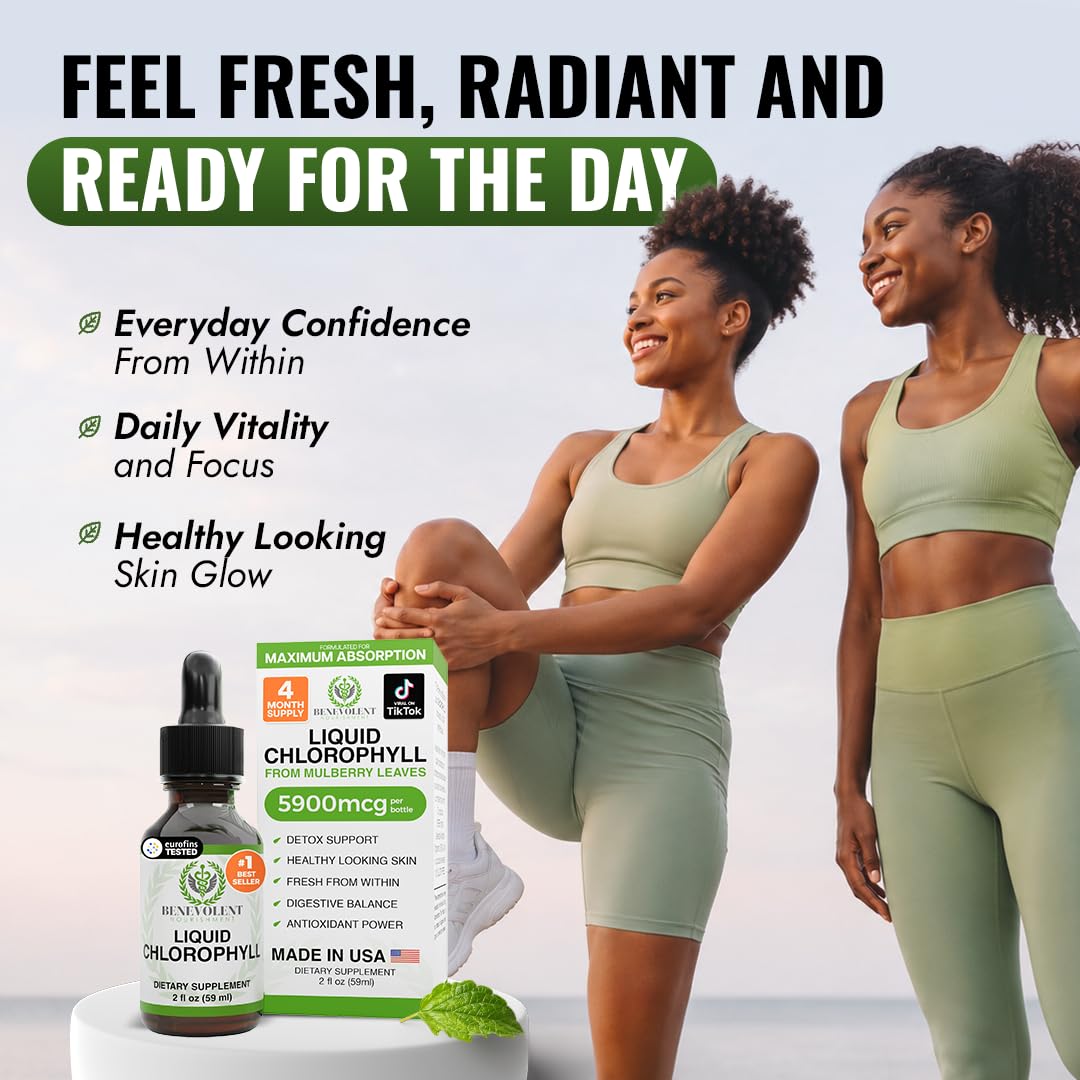 Benevolent Chlorophyll Liquid Drops for Internal Freshness, Peppermint — Amazon image 8