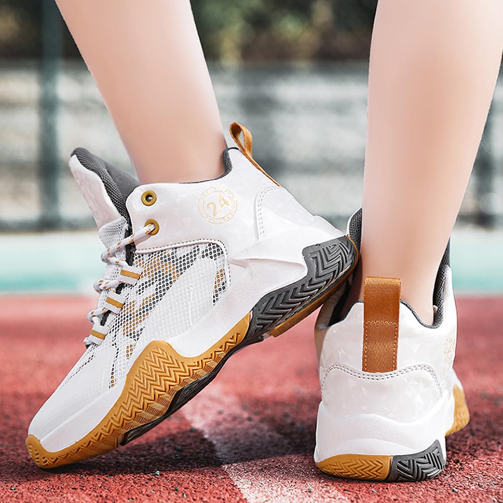Hixingo Kinder Basketballschuhe Sportschuhe Jungen, Mädchen Sneaker Herren Turnschuhe Anti-Rutsch Laufschuhe High Top Basketball Schuhe Unisex
