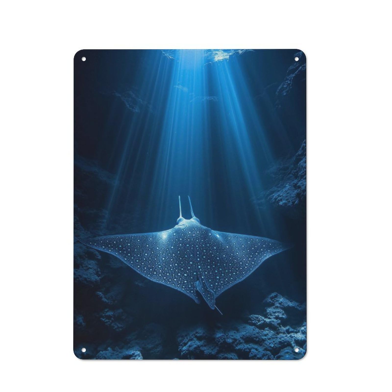 Junmoney Deep Sea Retro Metal Sign With Design 40X30cm, Retro Old Style Wall Plaque For Kitchen, Hallway, Bar Or Small Cafe
