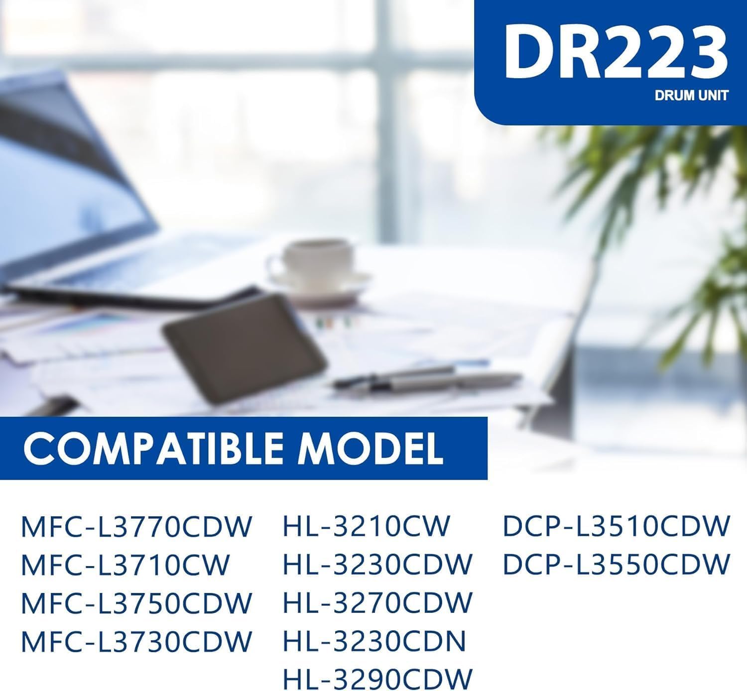 DR223CL zestaw perkusyjny 4-pak (czarny, cyjan, magenta, żółty) zamiennik do drukarki Brother DR-223CL MFC-L3770CDW MFC-L3710CW HL-3210CW HL-3230CDW HL-3270CDW HL-3290CDW (toner nie jest dołączony)