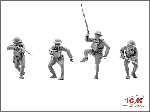 Miniatura 3 de ICM 35704 - Kit de modelado de figuras militares de plástico Infantería estadounidense en máscaras de gas (1918) (4 figuras) - Escala 135