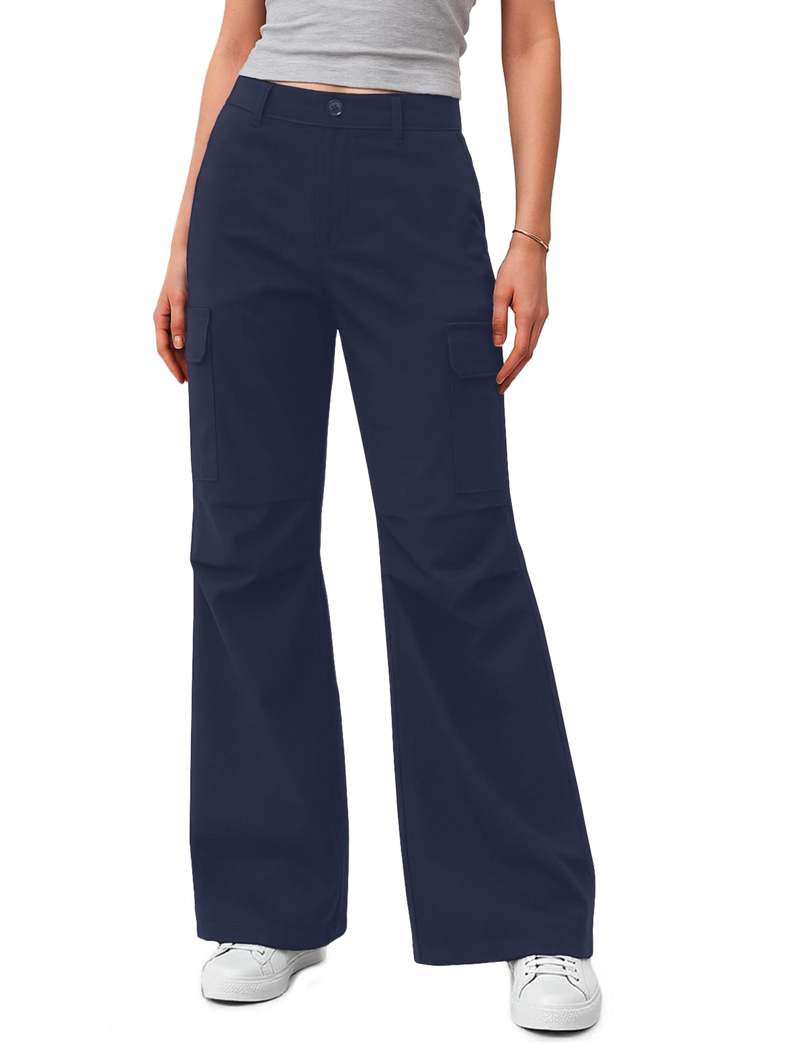 JEKAOYI Womens Cargo Pants with Pockets Quick Dry Bootcut Hiking Pants Baggy Lightweight Water-Resistant — view 6
