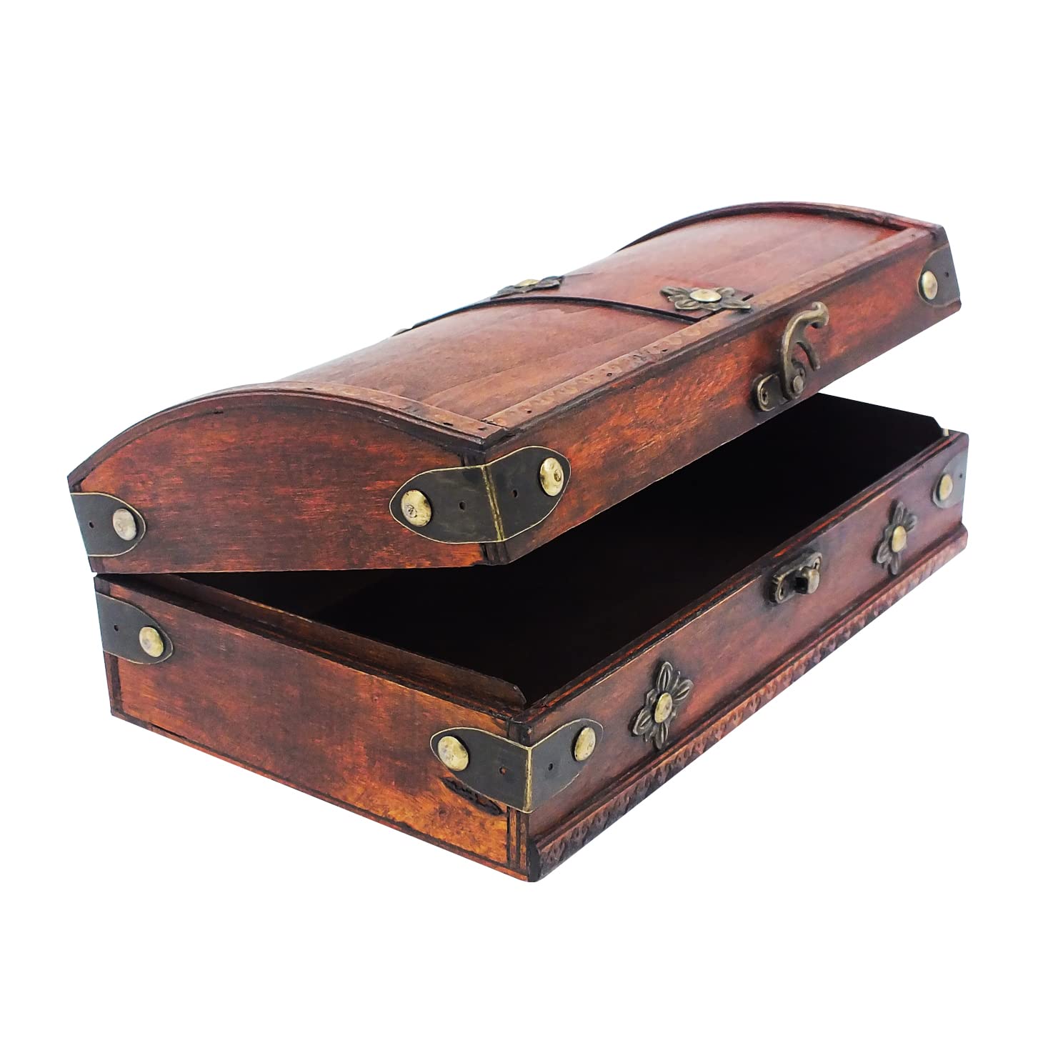 Scrigno Del Tesoro In Legno Vintage - Con Lucchetto Per Conservazione