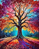 Yezavesu Tree Paint by Numbers Kit for Adults Beginner, Tree of Life Adult Paint by Number Kits on Canvas Without Frame, DIY Acrylic Painting by Numbers for Home Wall Decor Gift 16x20 Inch