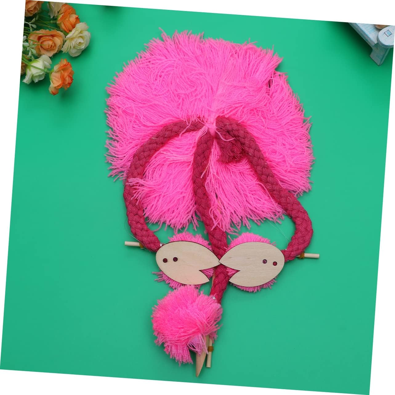 5Pcs Pull String Puppet Funny Plush Ostrich Marionette for Creative Play and Imagination Development Present for Pink